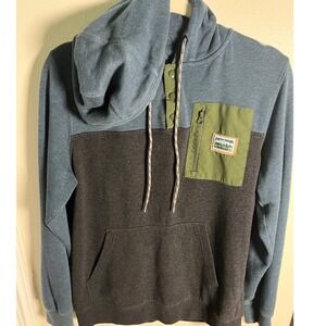 HippyTree Jimmy Webb Series Colorblock Hoodie Mens Small Gorpcore Blue Gray S